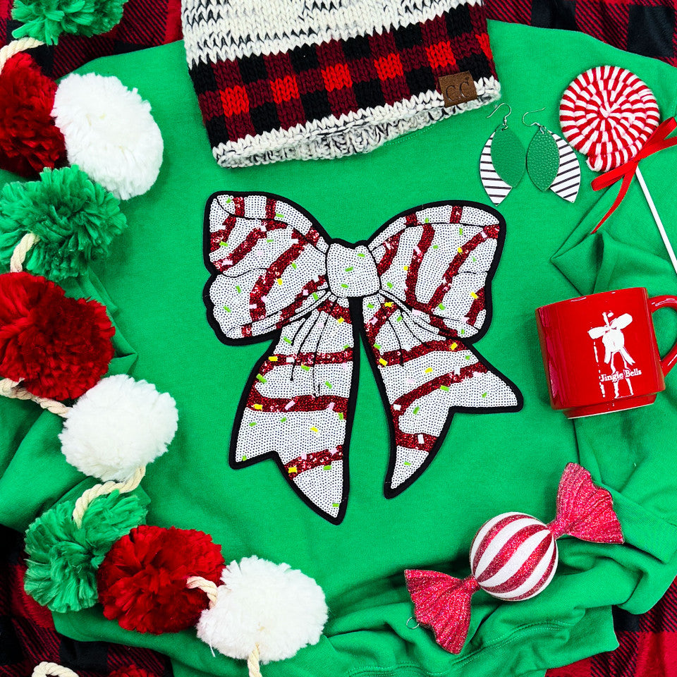 SEQUIN Christmas Cake Bow