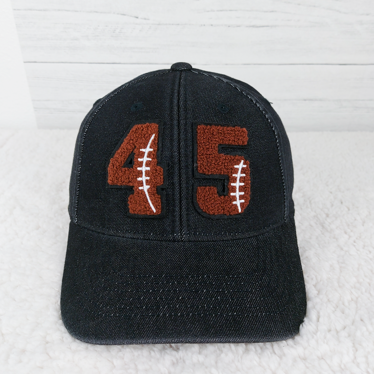 Custom CHENILLE Football Number Hat