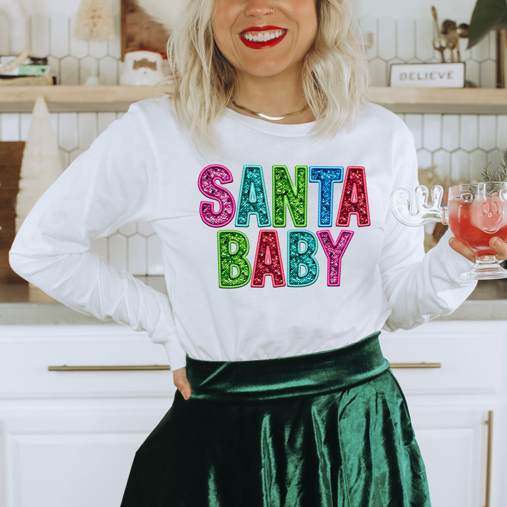 Faux Embroider Santa Baby