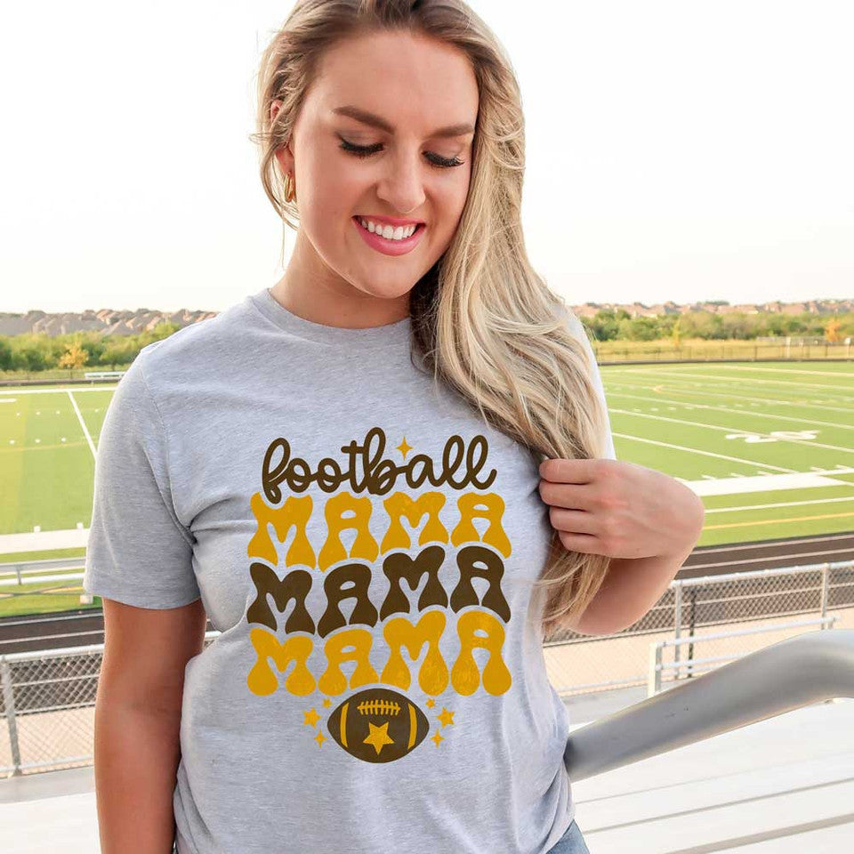 Team Color Football Mama Stacked