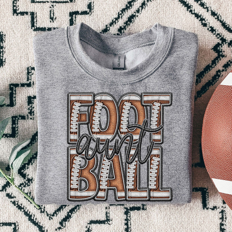 Football Names Faux Embroider Look