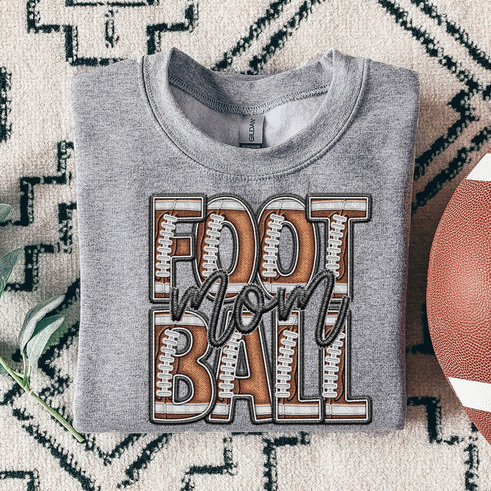 Football Names Faux Embroider Look