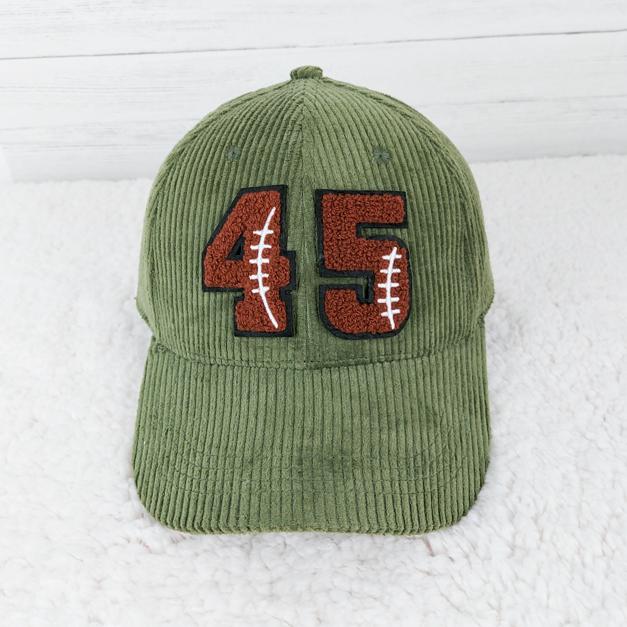 Custom CHENILLE Football Number Hat