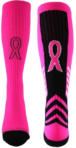 Hot Pink Ribbon Socks