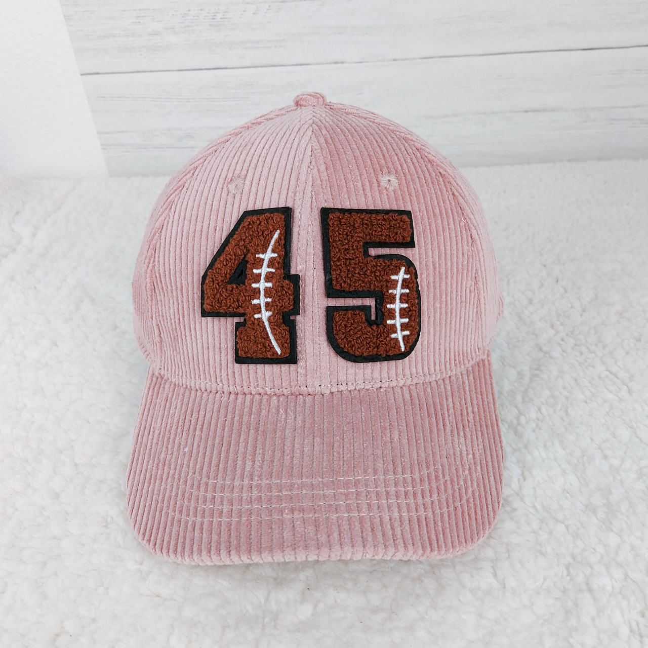 Custom CHENILLE Football Number Hat