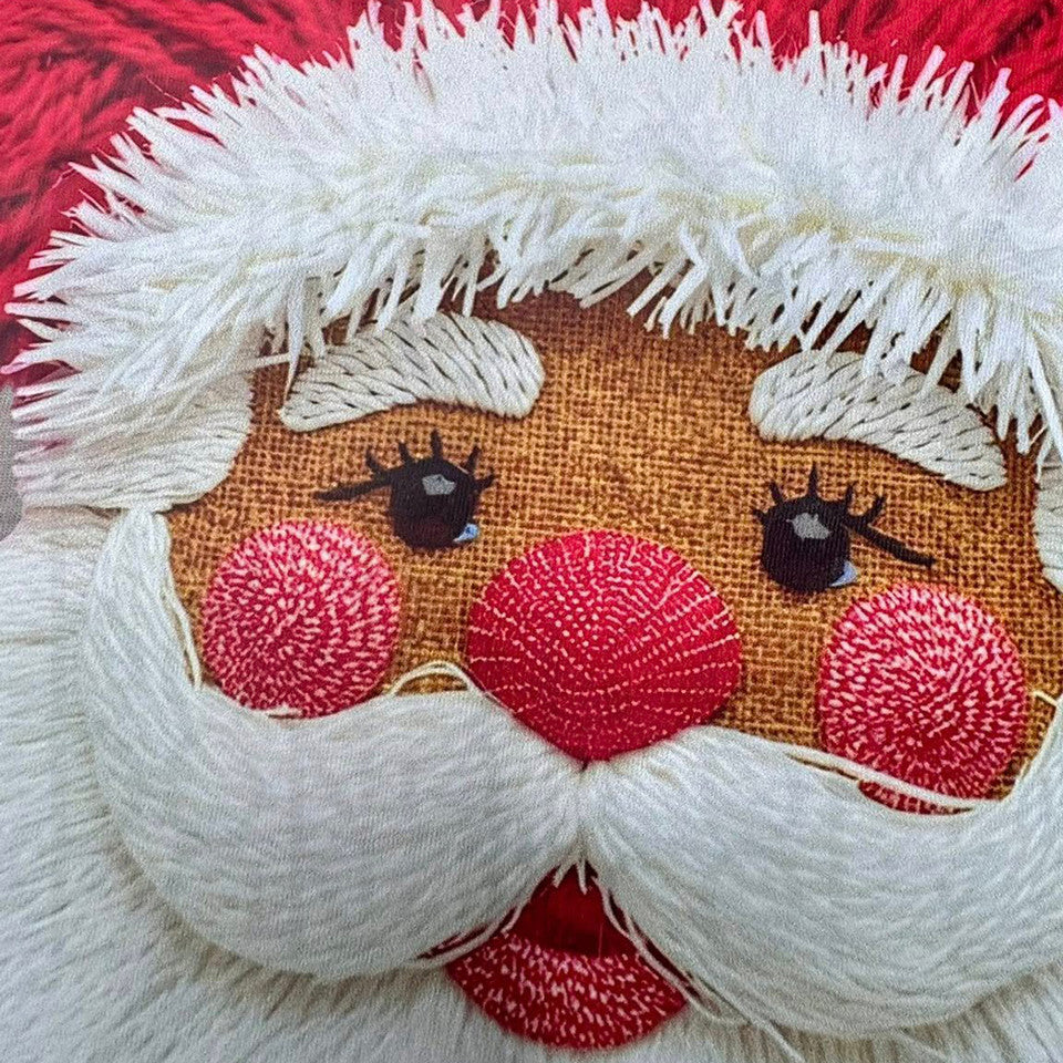 Faux Yarn String Tan Santa