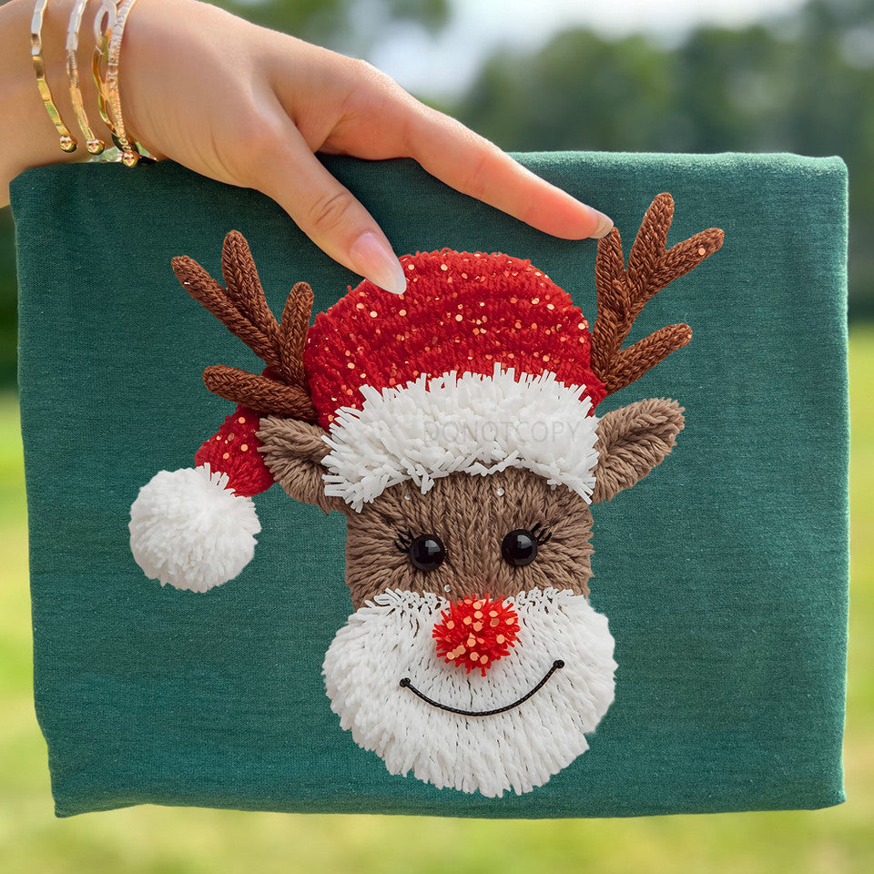 Faux Yarn Reindeer