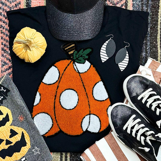 CHENILLE Polka Dot Pumpkin