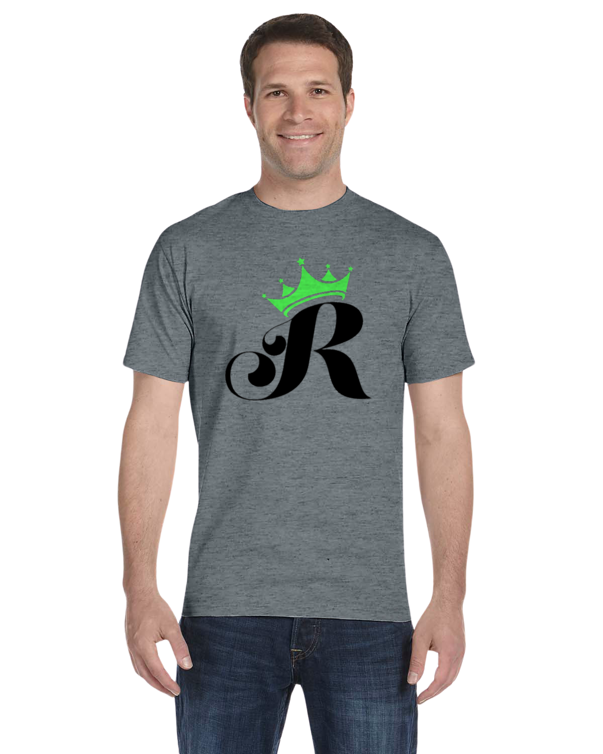 Royals Black & Green R Design on Charcoal