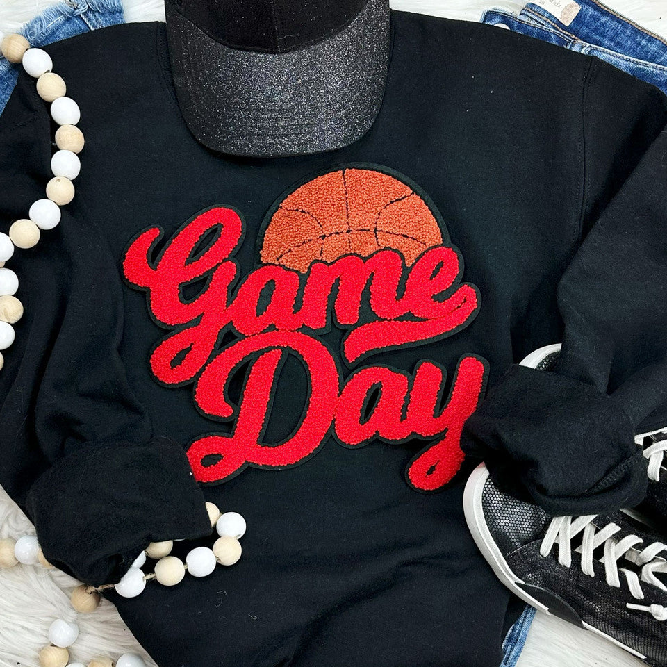 CHENILLE Basketball Team Color Game Day Sweatshirt