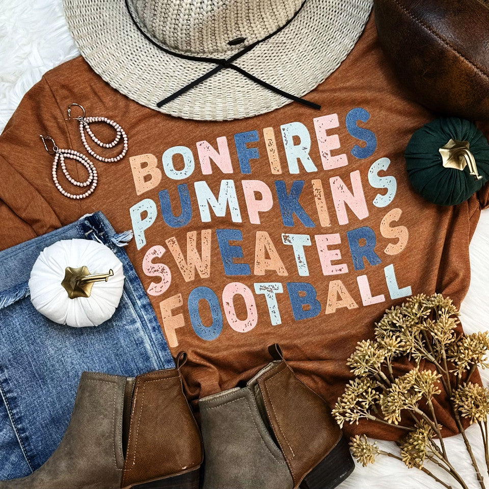 Bonfires Pumpkins Sweaters Football