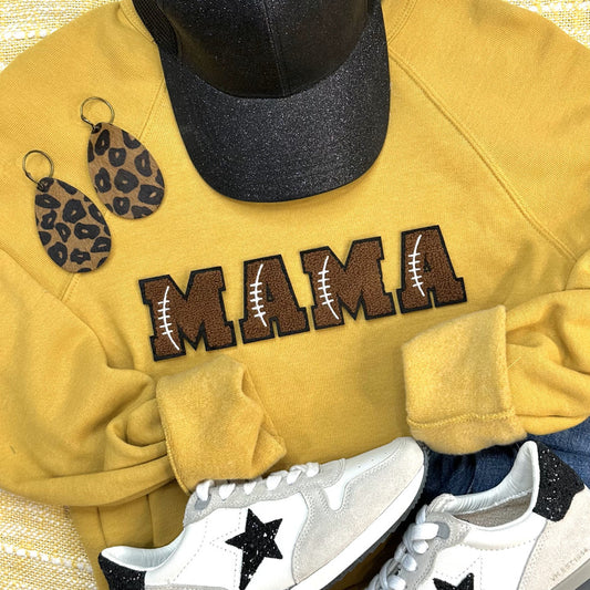 CHENILLE Football Mama Crewneck Sweatshirt