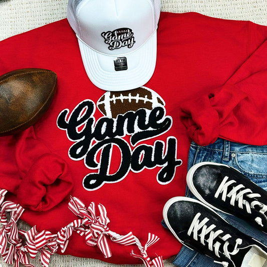 CHENILLE Football Team Color Game Day Sweatshirt