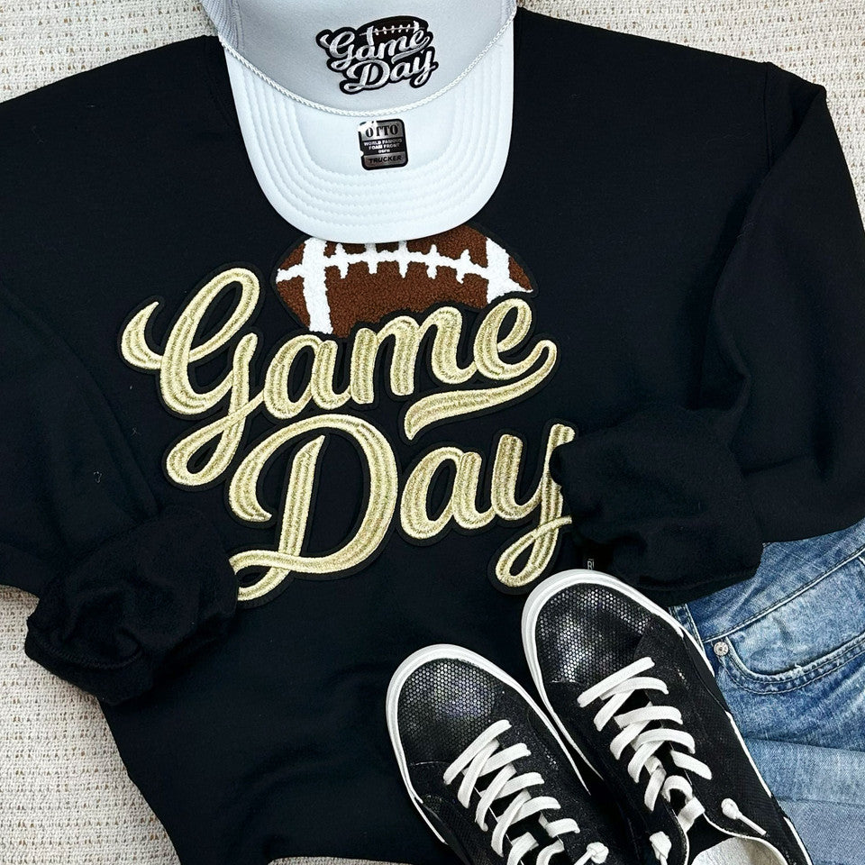 CHENILLE Football Team Color Game Day Sweatshirt