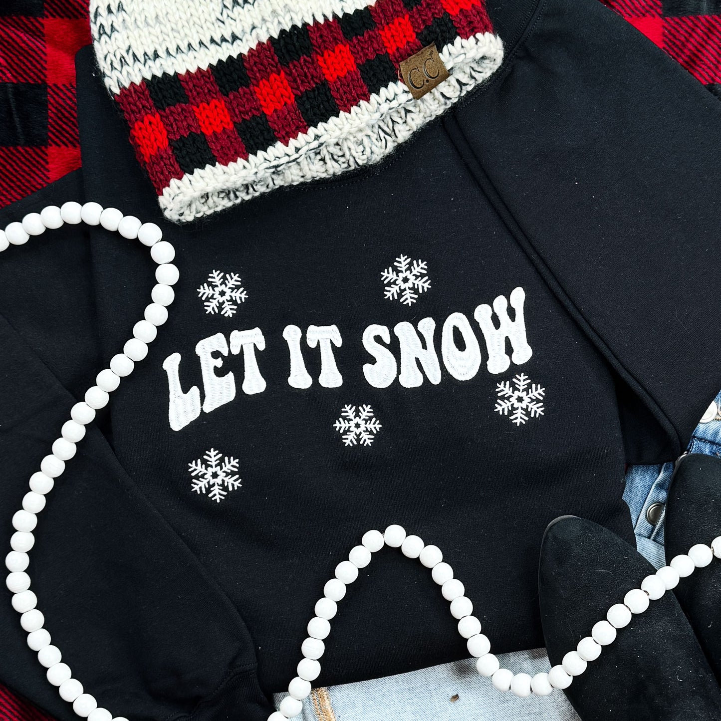 EMBROIDERED Let it Snow