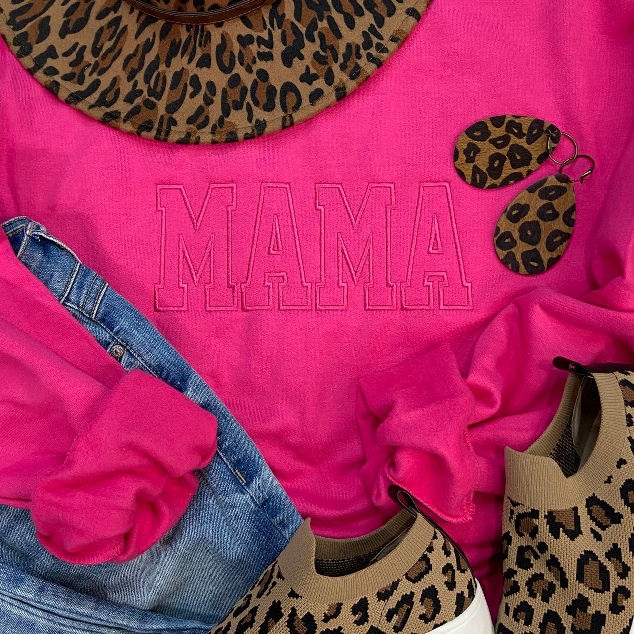 MAMA EMBROIDERED Crewneck Sweatshirt