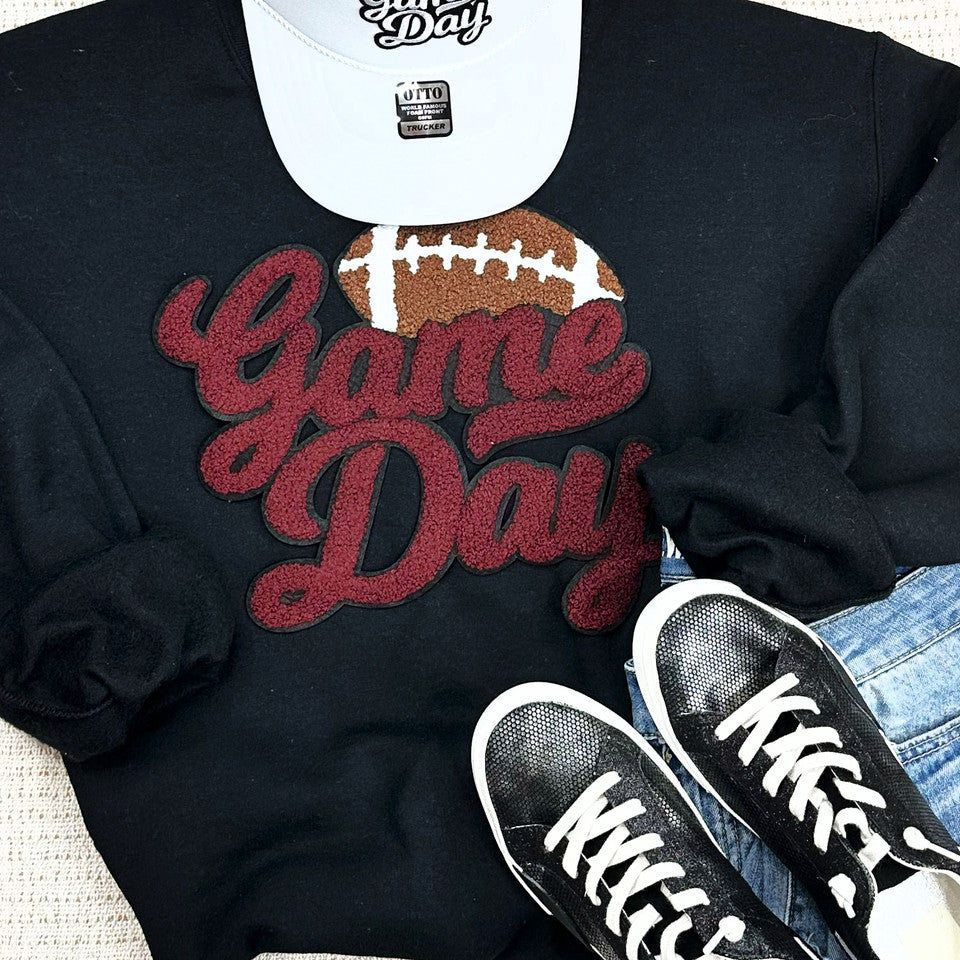 CHENILLE Football Team Color Game Day Sweatshirt