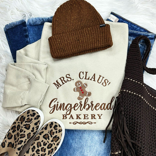 EMBROIDERED Mrs. Claus Gingerbread Bakery