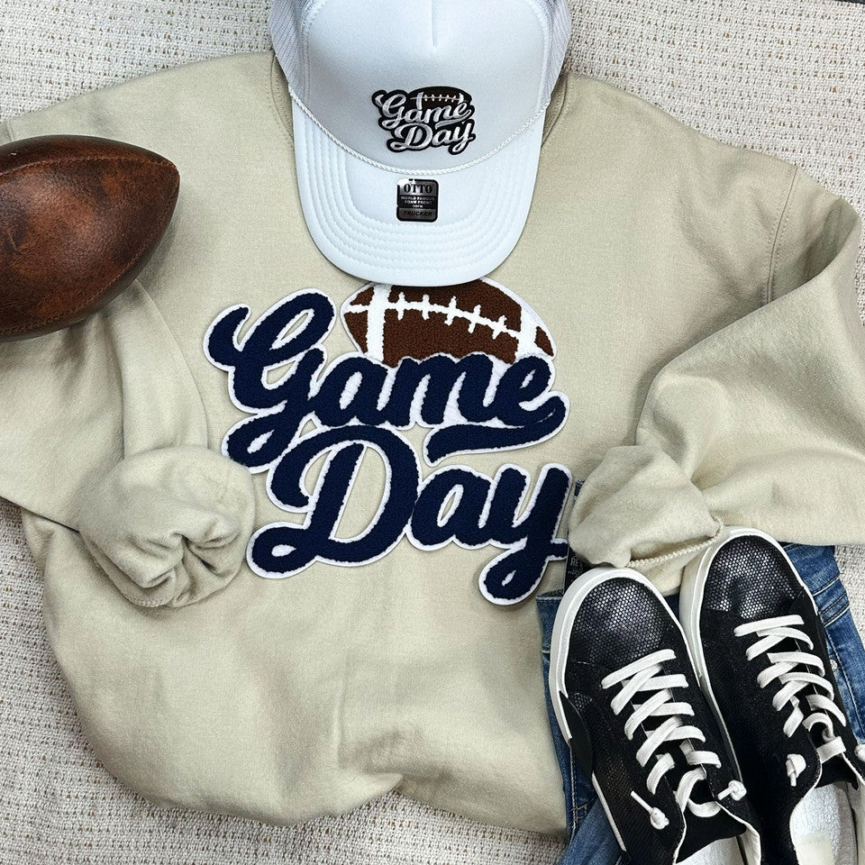 CHENILLE Football Team Color Game Day Sweatshirt