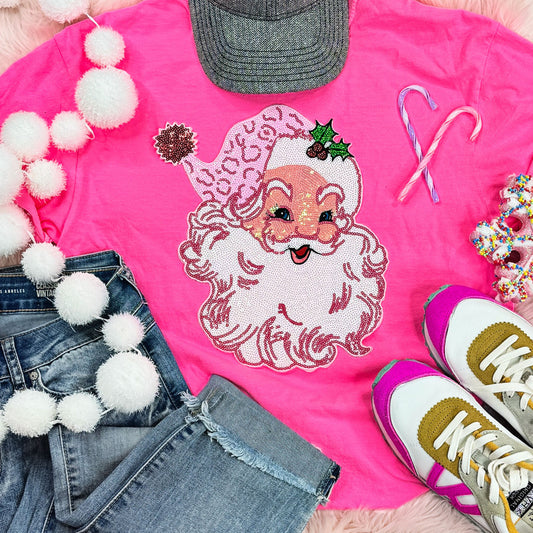 SEQUIN Pink Santa