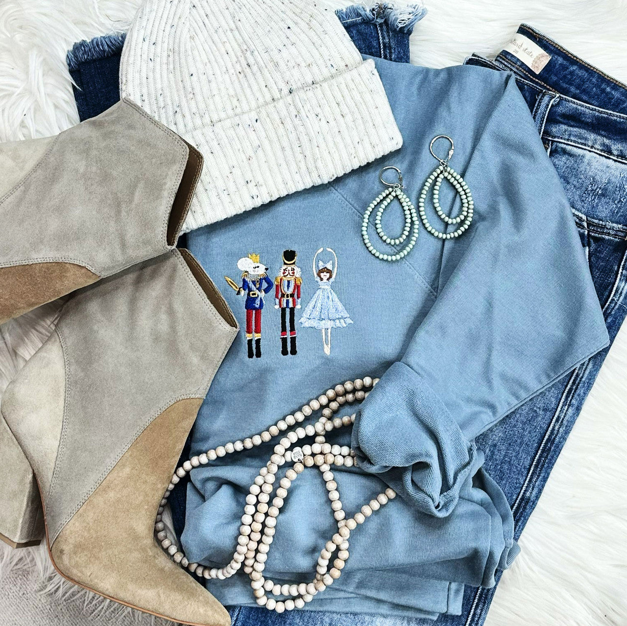 EMBROIDERED Nutcracker Crewneck Sweatshirt