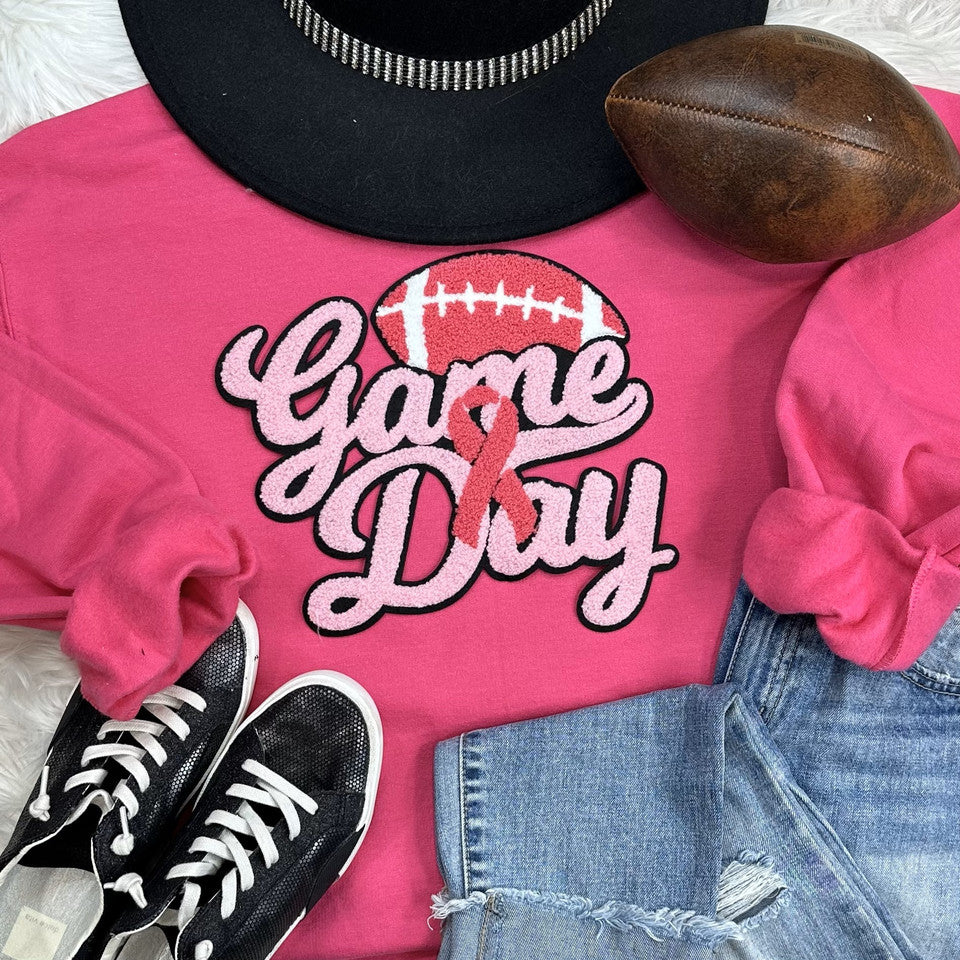 Pink Game Day CHENILLE Football