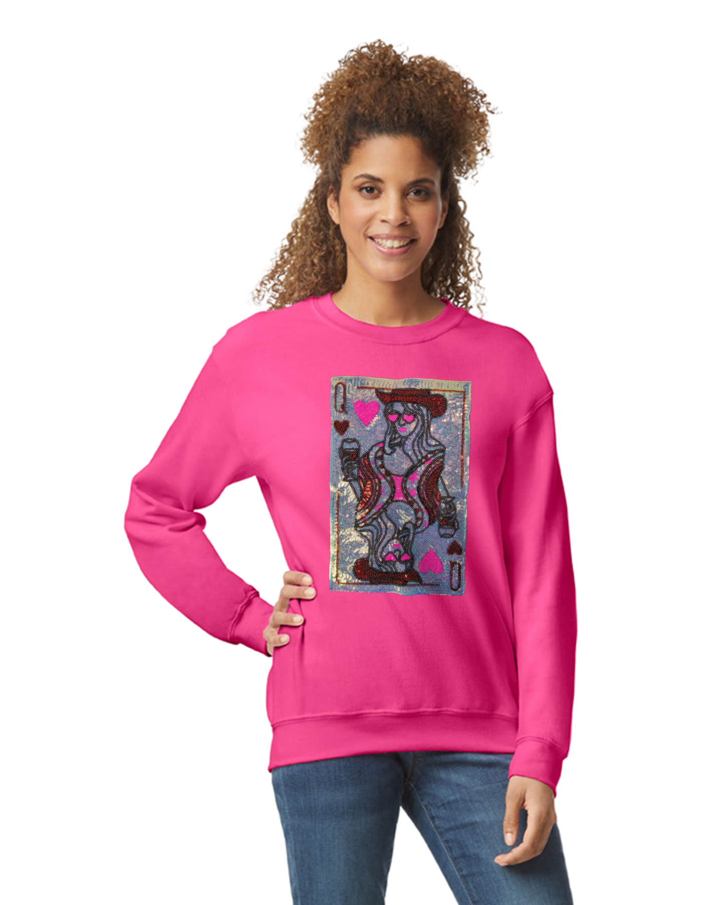 SEQUIN Queen of Hearts Cowgirl