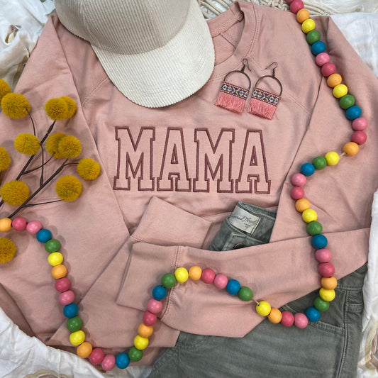 MAMA EMBROIDERED Crewneck Sweatshirt