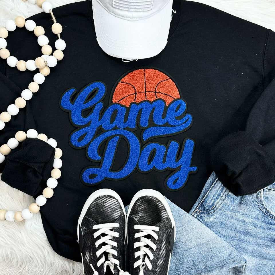 CHENILLE Basketball Team Color Game Day Sweatshirt