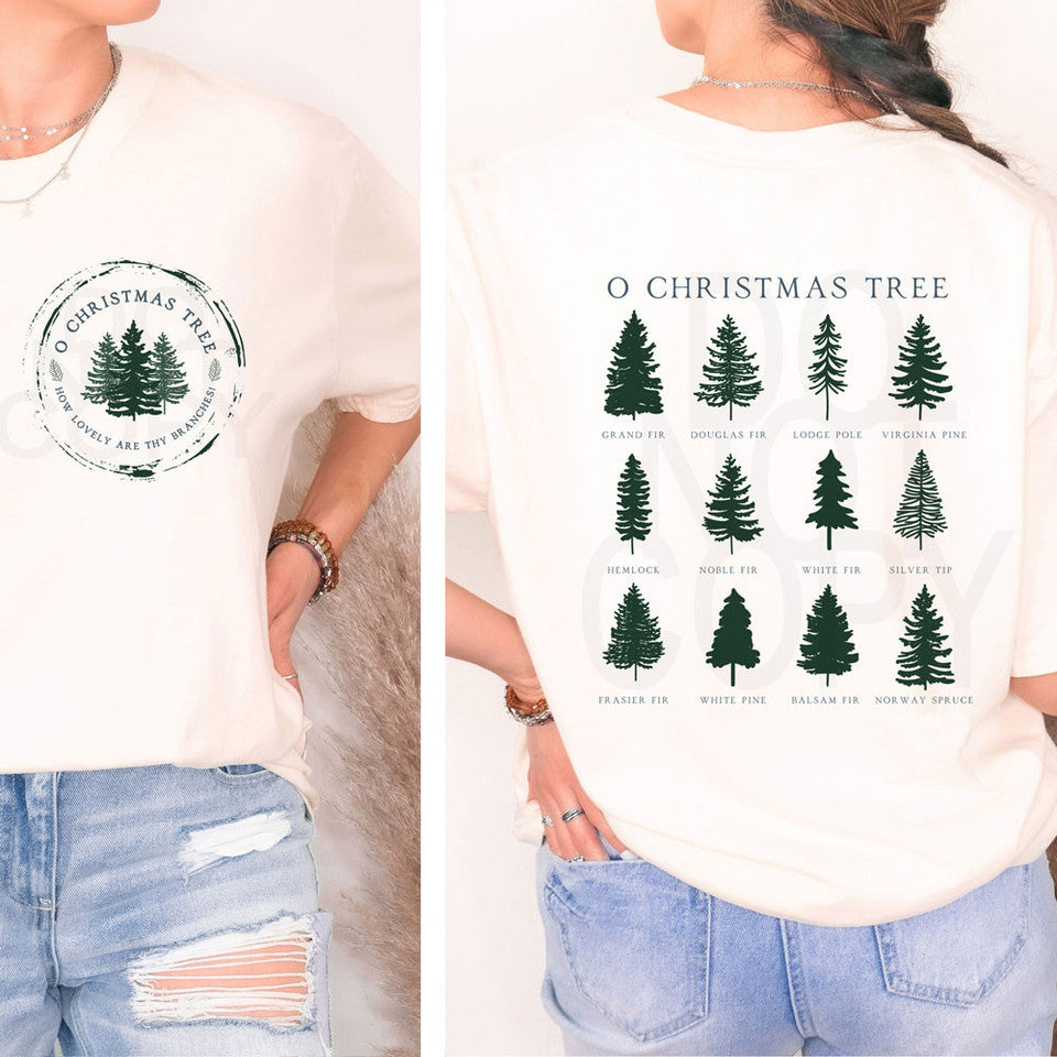 O Christmas Green Trees FRONT & BACK