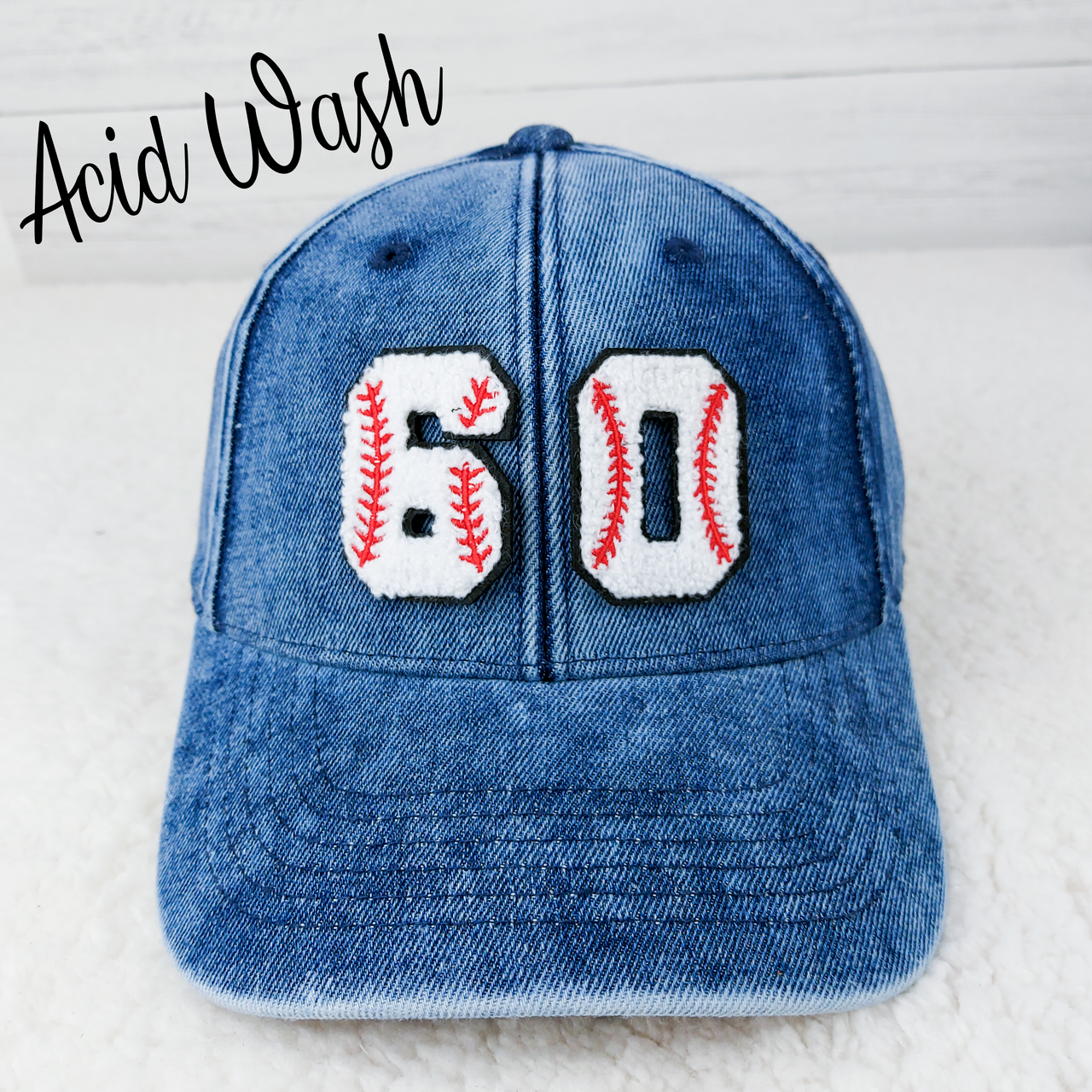 Custom CHENILLE Baseball Number Hat