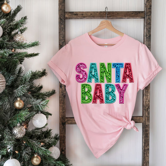 Faux Embroider Santa Baby