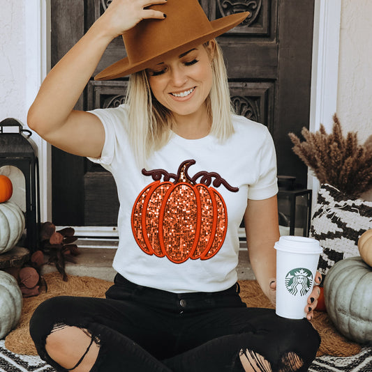 Faux Embroider Effect Pumpkin