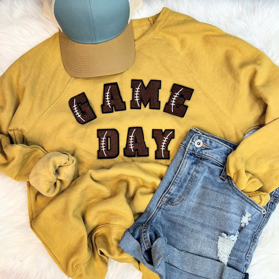 CHENILLE Football Game Day Crewneck Sweatshirt