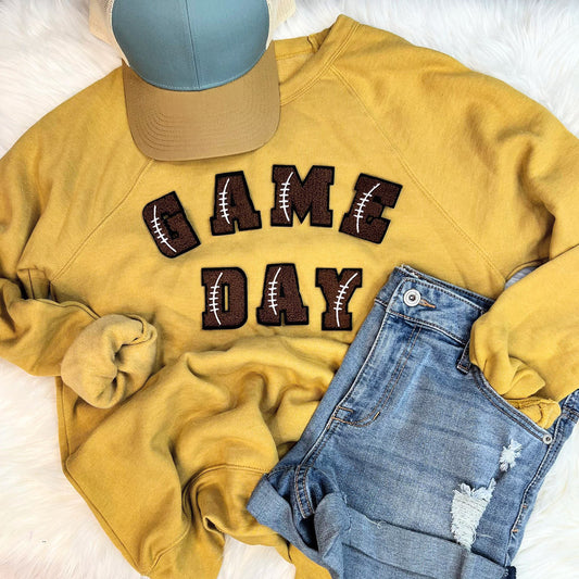 CHENILLE Football Game Day Crewneck Sweatshirt