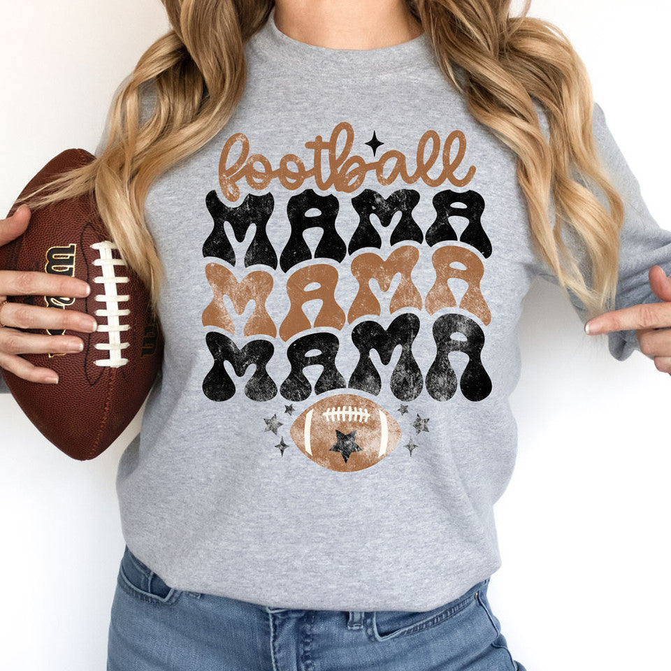 Team Color Football Mama Stacked