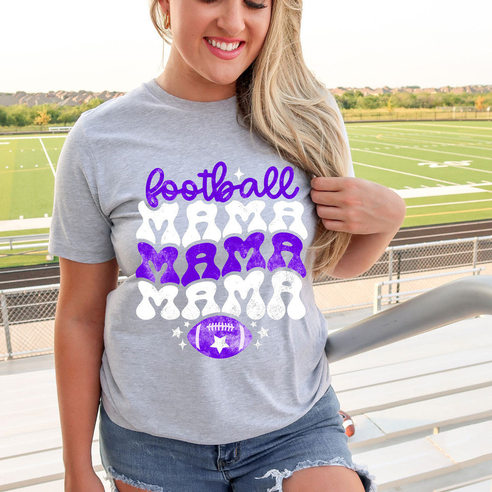 Team Color Football Mama Stacked