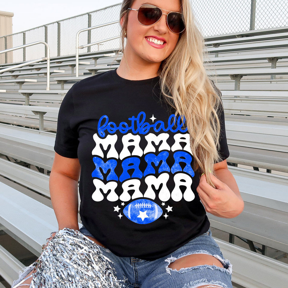 Team Color Football Mama Stacked