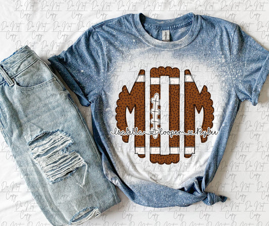 Bleached Football Monogram