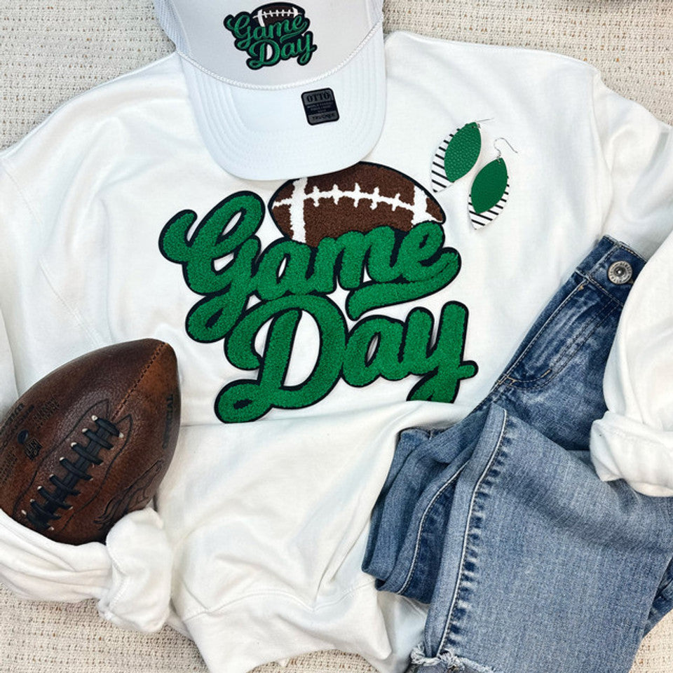 CHENILLE Football Team Color Game Day Sweatshirt