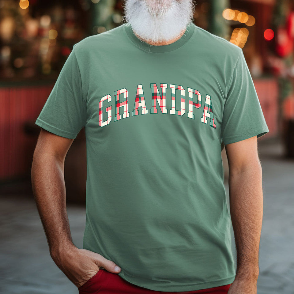 Christmas Plaid Name SHORT SLEEVE TSHIRT