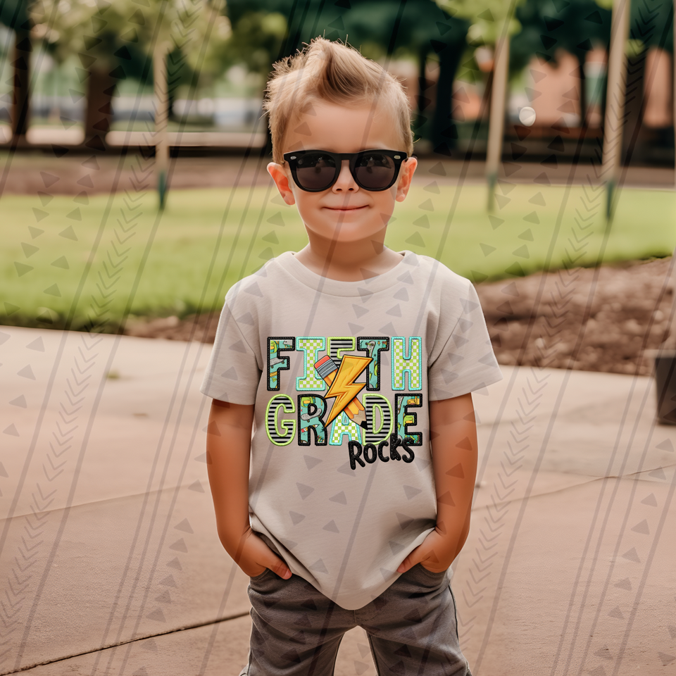 YOUTH Grey School Rocks Grade Tees