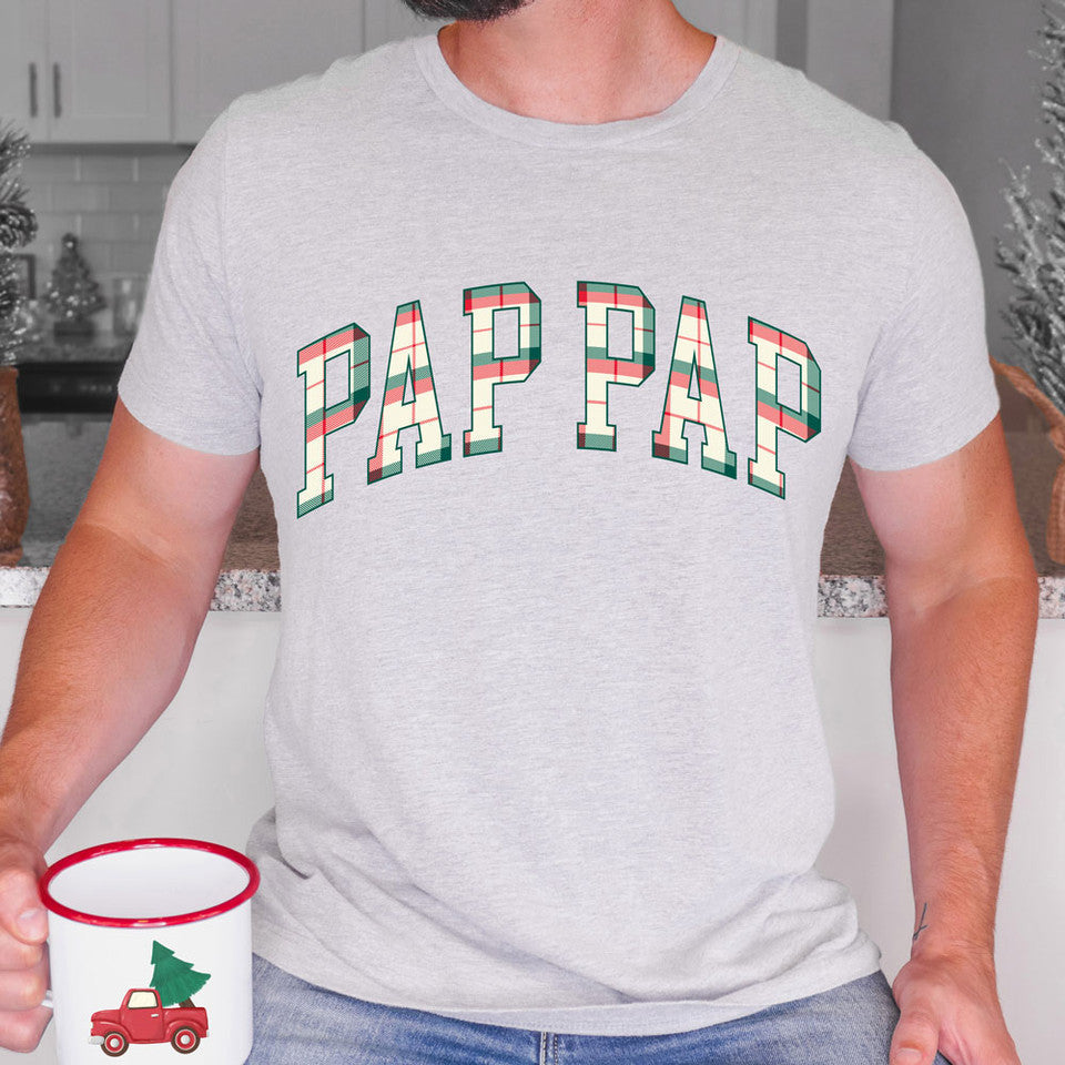 Christmas Plaid Name SHORT SLEEVE TSHIRT