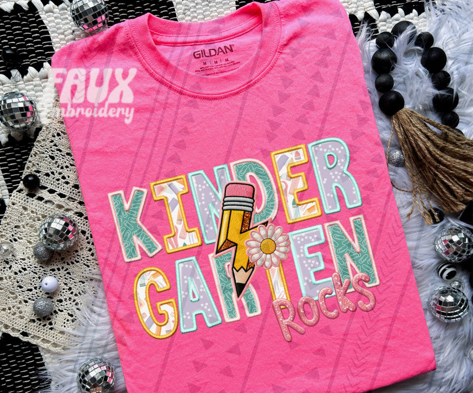 TODDLER Pink School Rocks Grade Tees