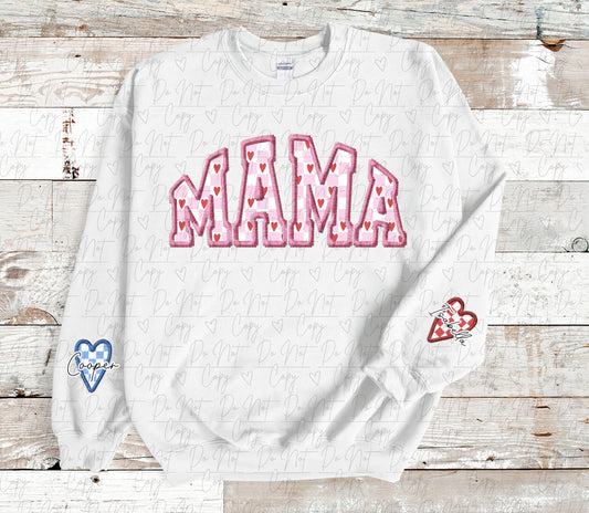 Custom Plaid MAMA with Hearts