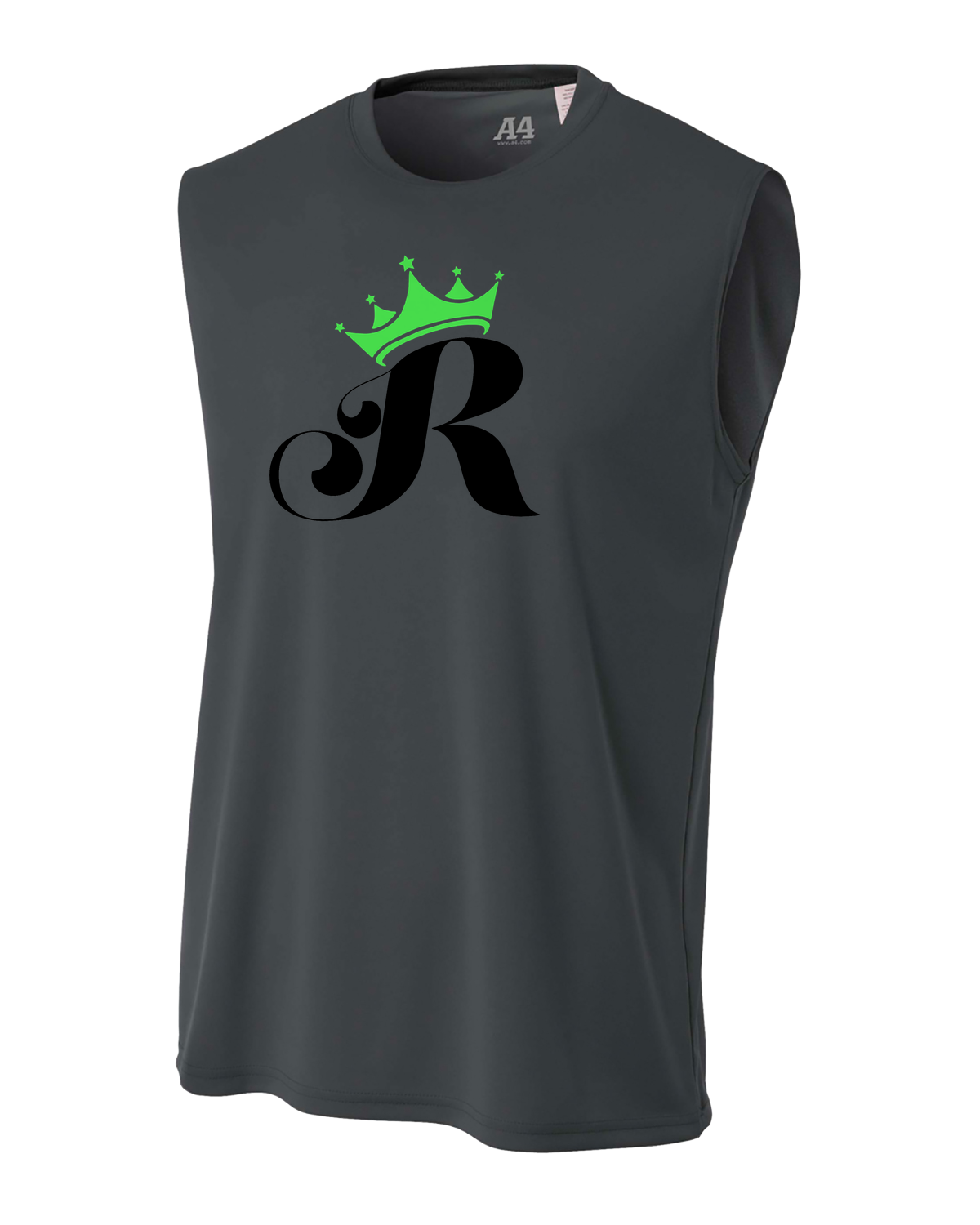 Royals Black & Green R Design on Charcoal