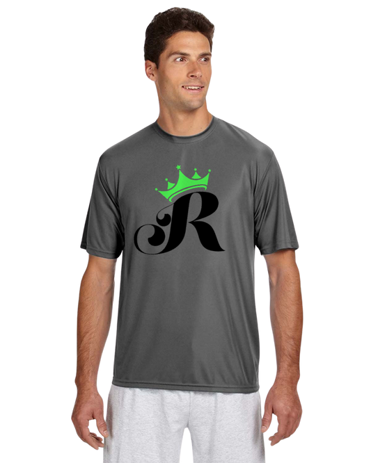 Royals Black & Green R Design on Charcoal