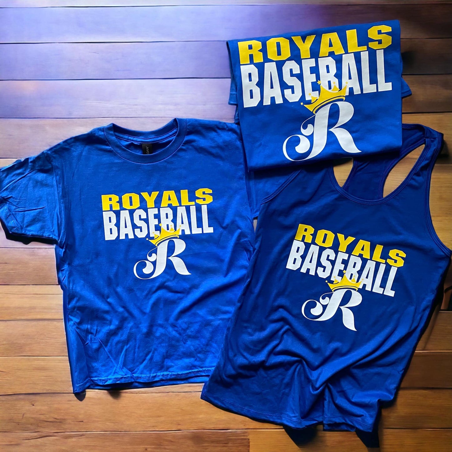 Royals Gold & White Stacked Design