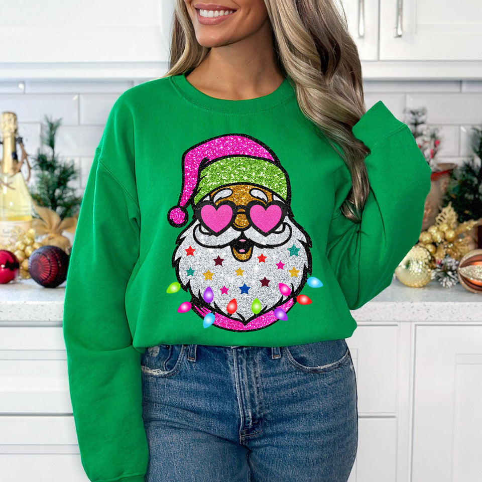 Santa Sunnies Faux Glitter