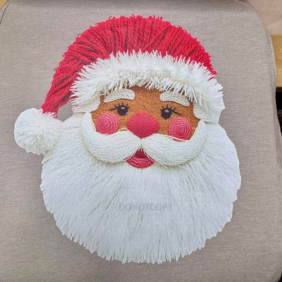 Faux Yarn String Tan Santa